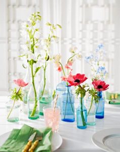 glass vase florals