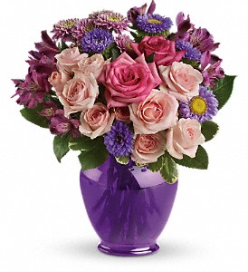 Teleflora's Purple Medley Bouquet with Roses in Port Chester NY, Port Chester Florist