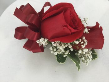Double Red Rose Wrist Corsage